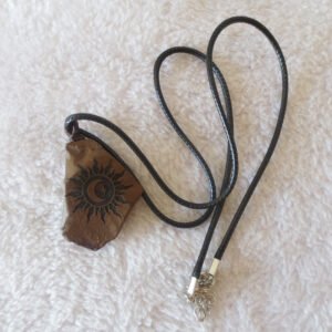 unique carved gobi mudstone pendant, one of a kind stone jewelry (o06)