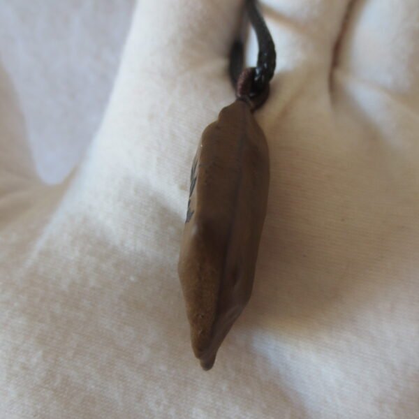 unique carved gobi mudstone pendant, one of a kind stone jewelry (o06)