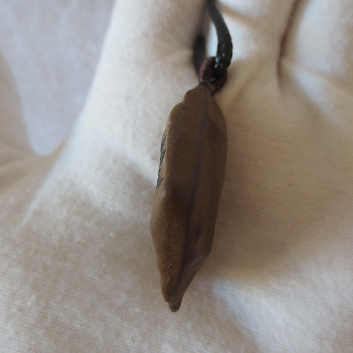 unique carved gobi mudstone pendant, one of a kind stone jewelry (o06)