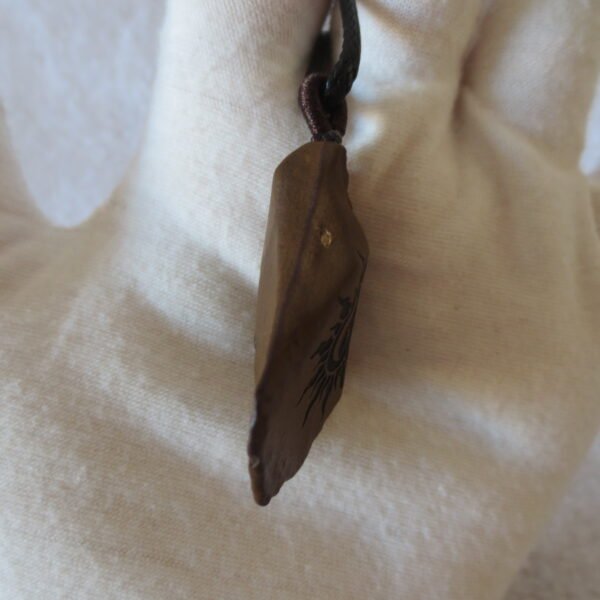 unique carved gobi mudstone pendant, one of a kind stone jewelry (o06)