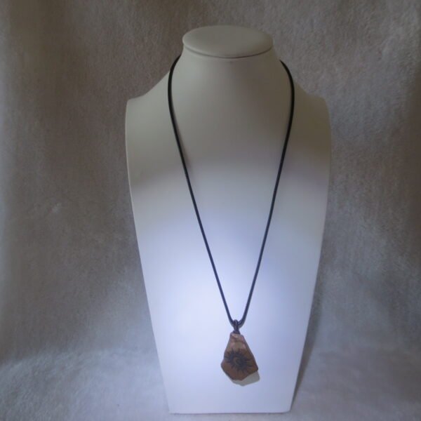 unique carved gobi mudstone pendant, one of a kind stone jewelry (o06)