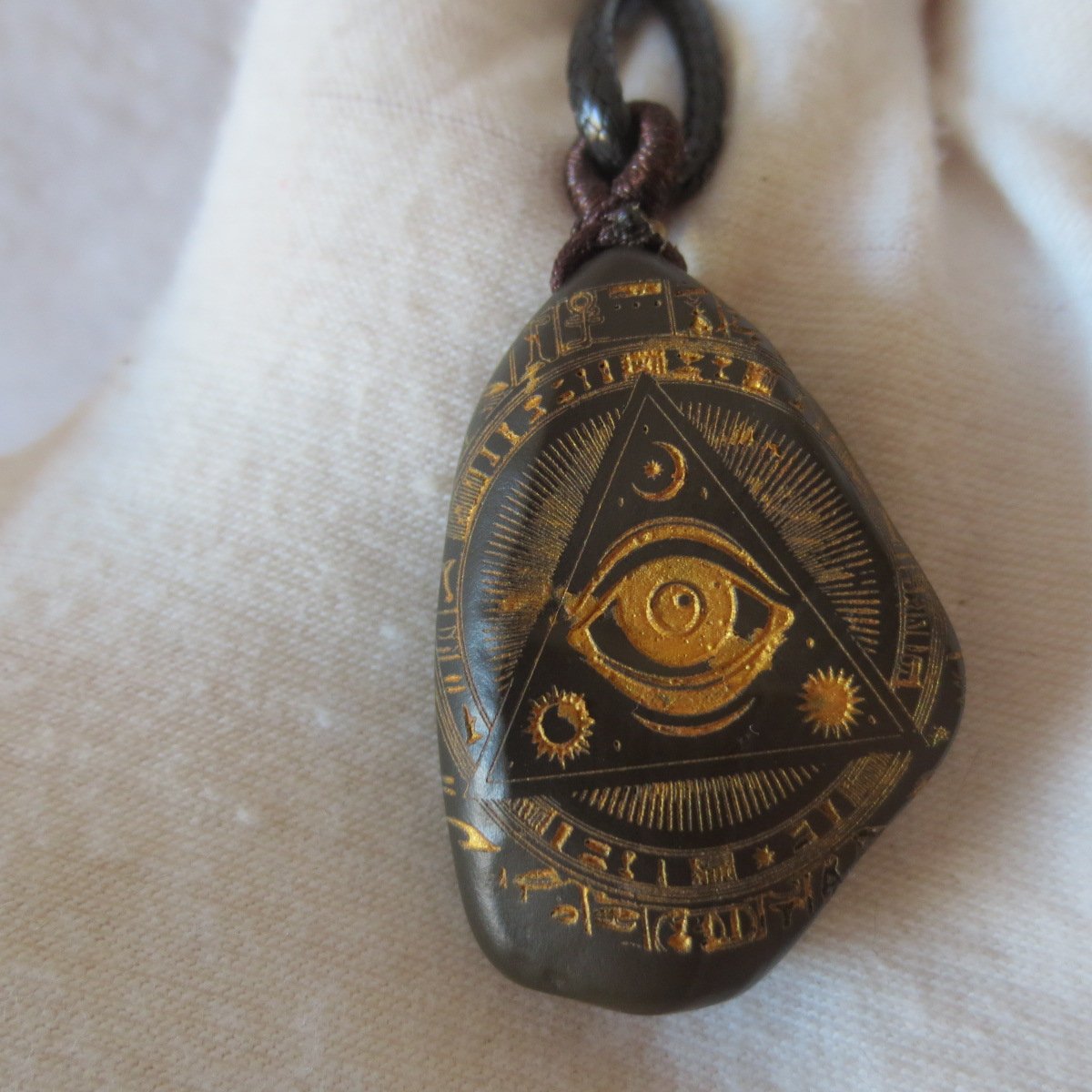 unique carved gobi mudstone pendant, one of a kind stone jewelry (o08)