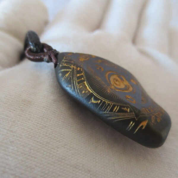 unique carved gobi mudstone pendant, one of a kind stone jewelry (o08)
