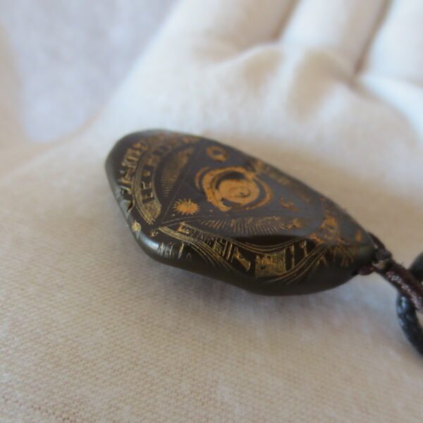 unique carved gobi mudstone pendant, one of a kind stone jewelry (o08)
