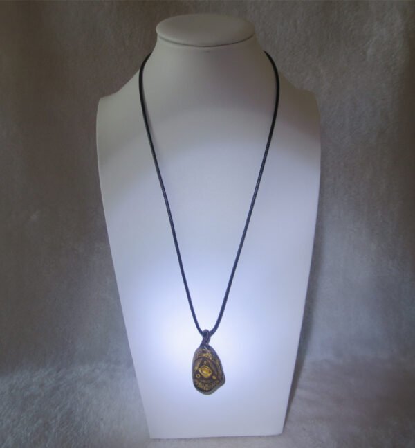 unique carved gobi mudstone pendant, one of a kind stone jewelry (o08)