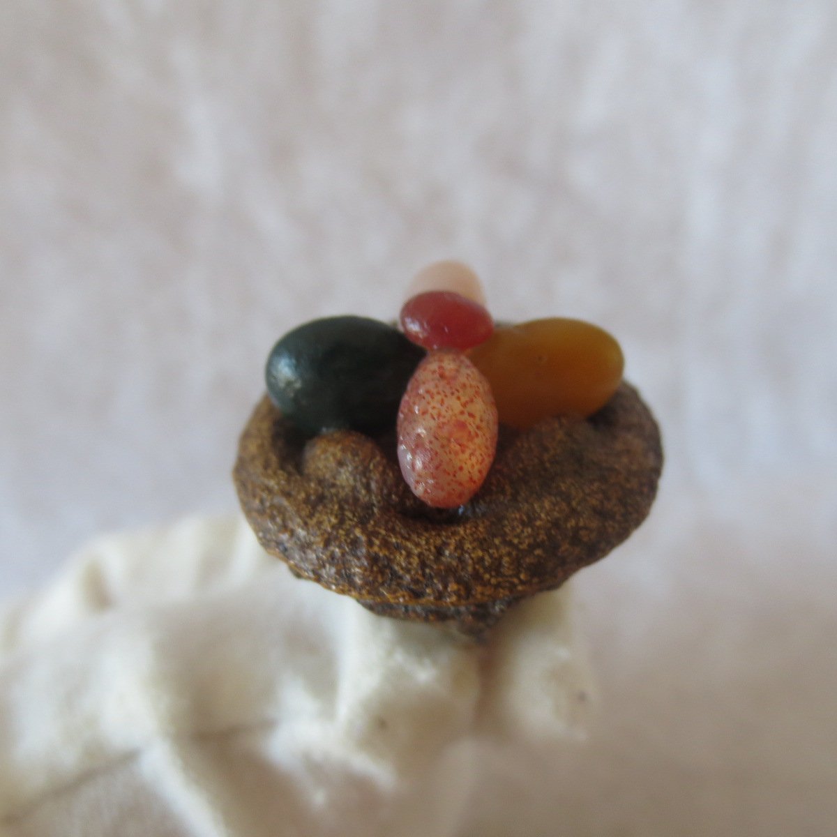 unique handmade gobi stone flower home decor, one‑of‑a‑kind (f04)