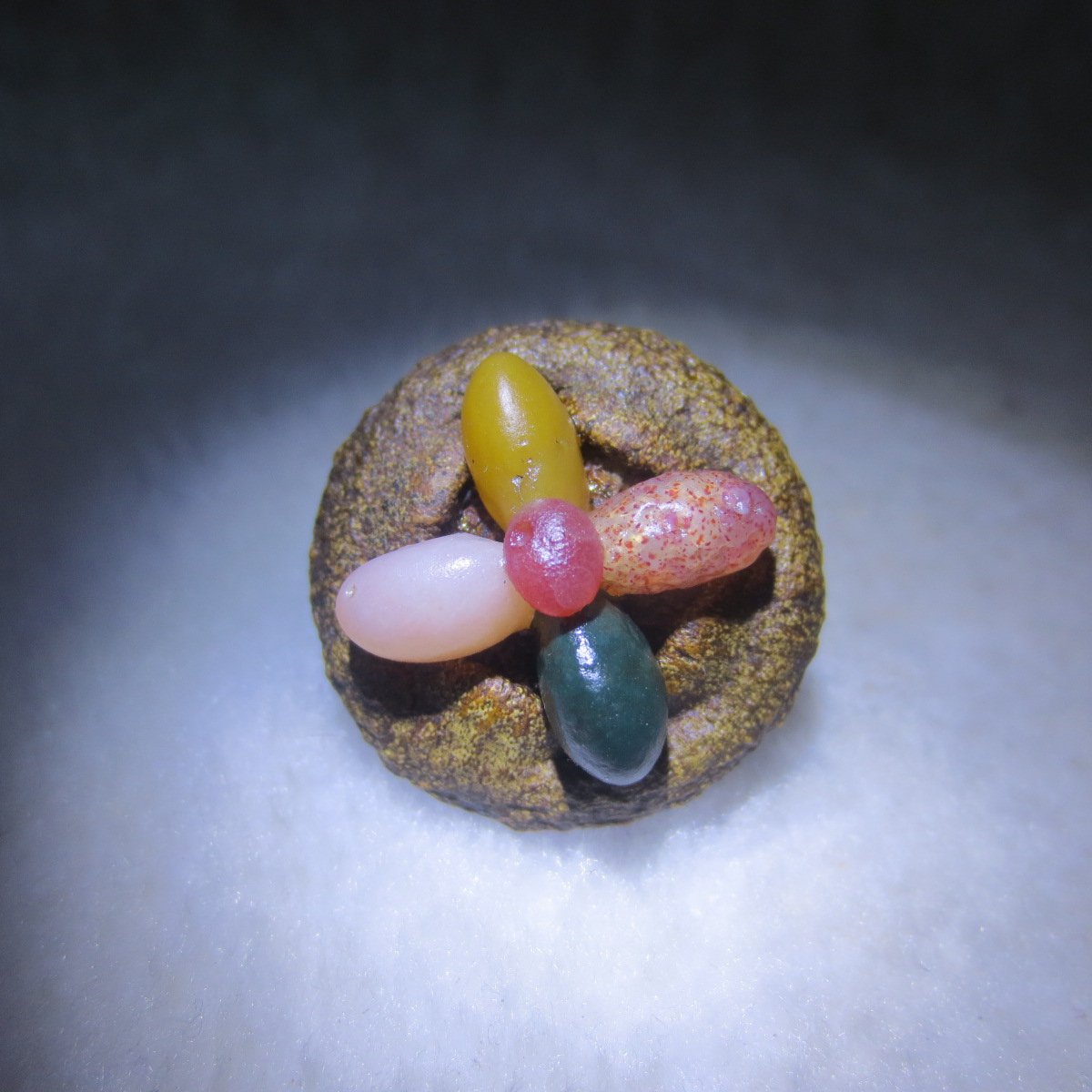 unique handmade gobi stone flower home decor, one‑of‑a‑kind (f04)