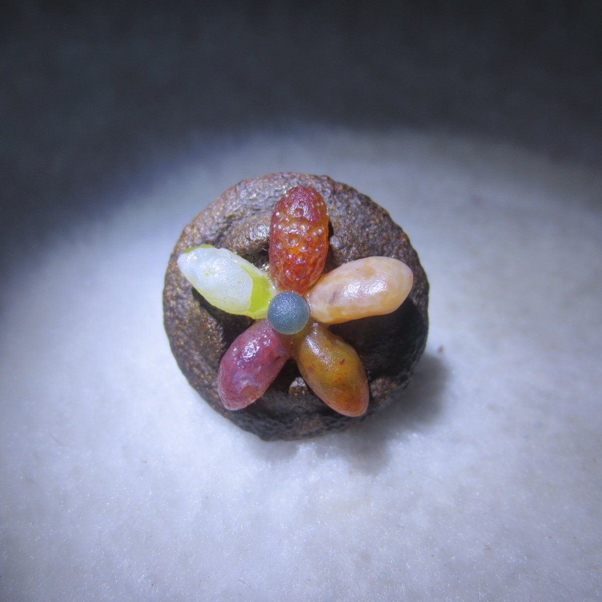 unique handmade gobi stone flower home decor, one‑of‑a‑kind (f05)