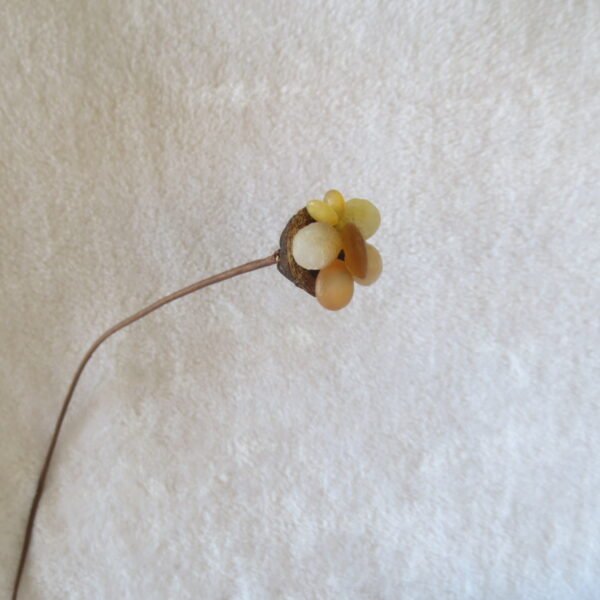 unique handmade gobi stone flower home decor, one‑of‑a‑kind (f07)