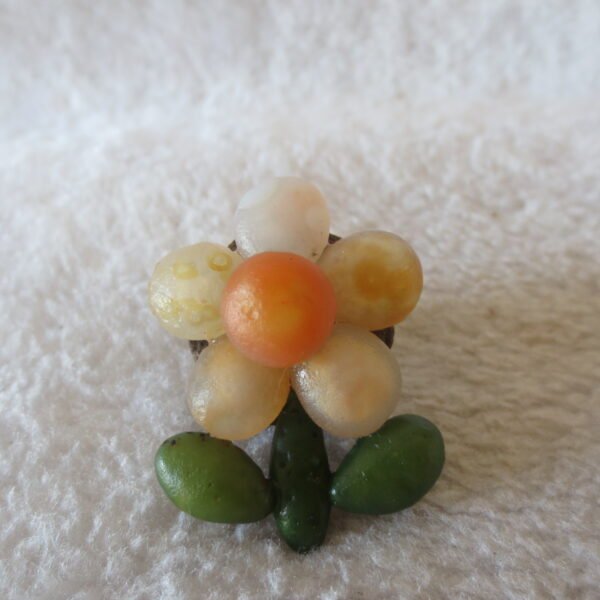 unique handmade gobi stone flower home decor, one‑of‑a‑kind (f08)