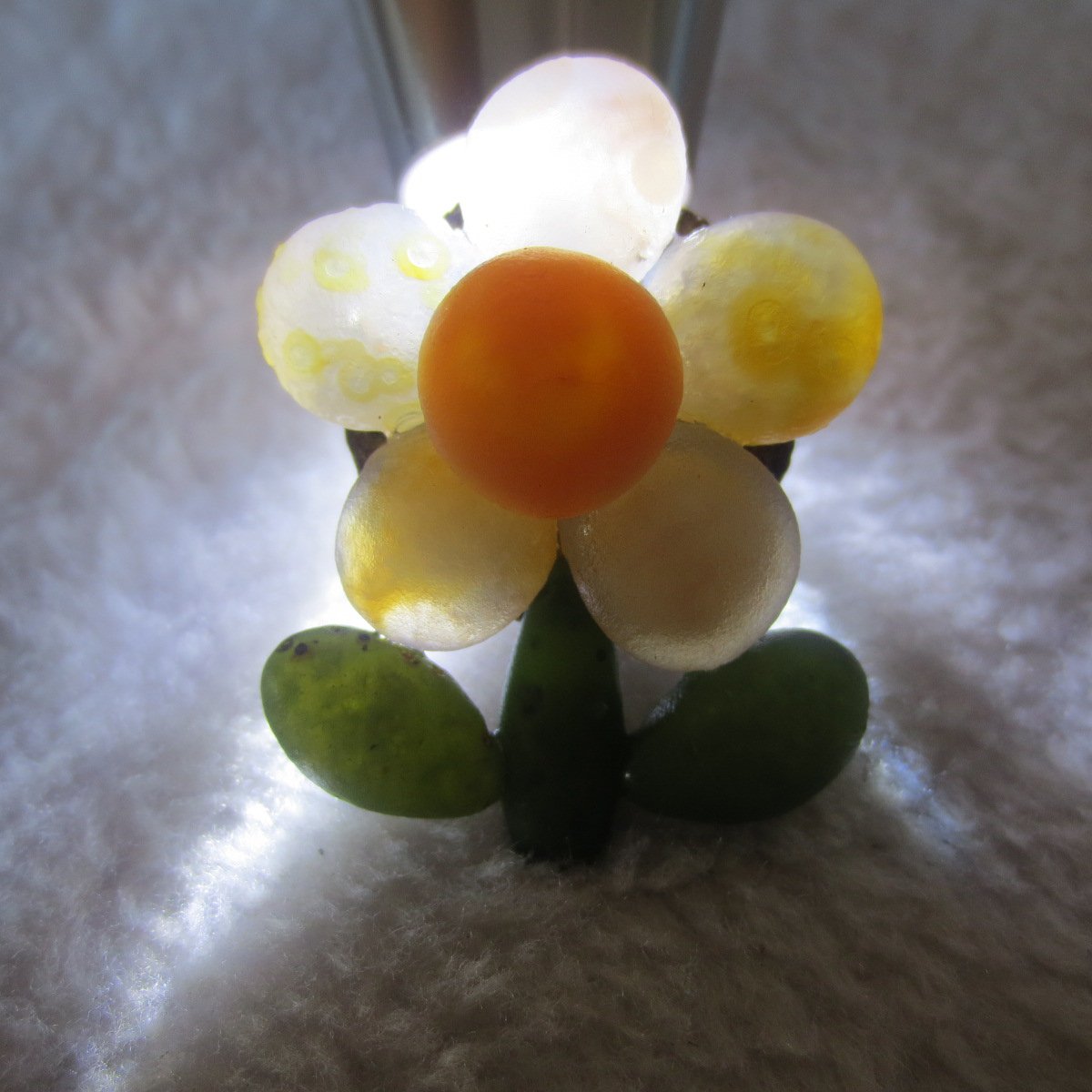 unique handmade gobi stone flower home decor, one‑of‑a‑kind (f08)