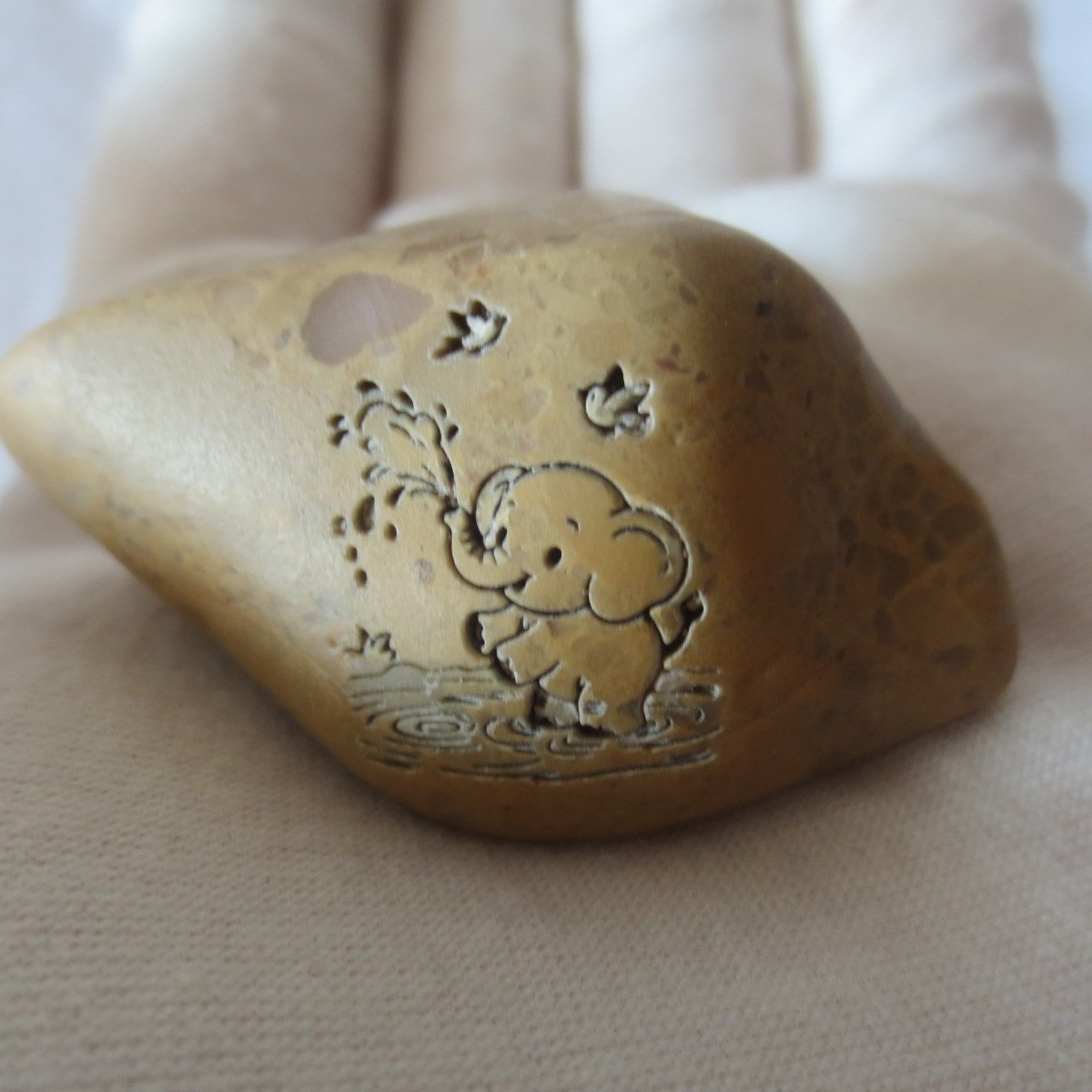 carved natural gobi mud stone decor decorative home ornament,one of a kind (l16)