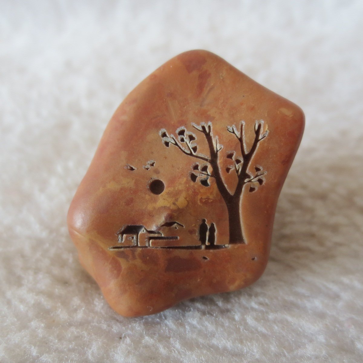 carved natural gobi mud stone decor decorative home ornament,one of a kind (l17) (copy)