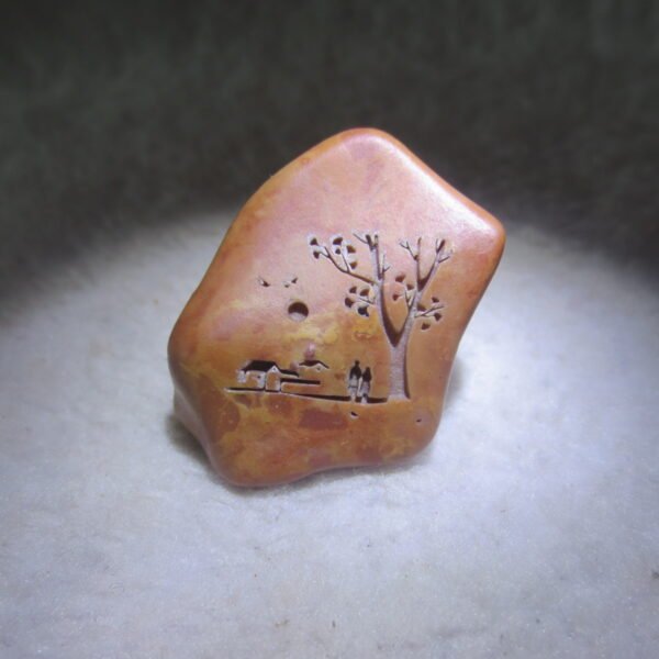carved natural gobi mud stone decor decorative home ornament,one of a kind (l18)