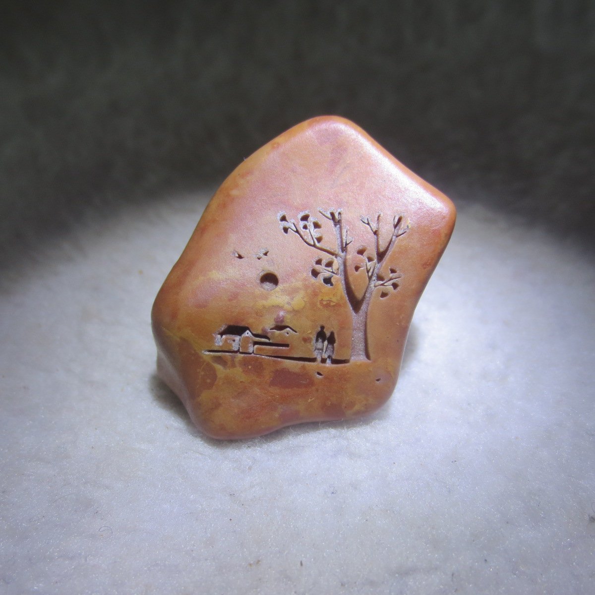 carved natural gobi mud stone decor decorative home ornament,one of a kind (l18)